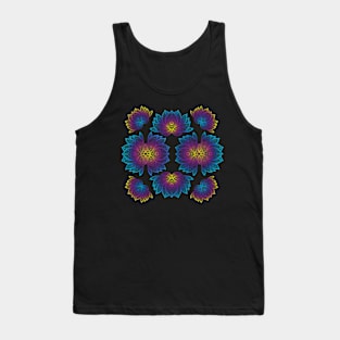 Psychedelic Art Lotus Flower Tank Top